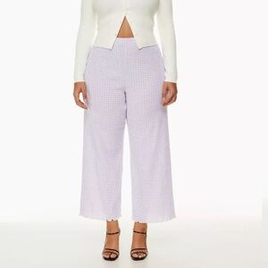 Aritzia Wilfred Verona Pants Gingham Lavender